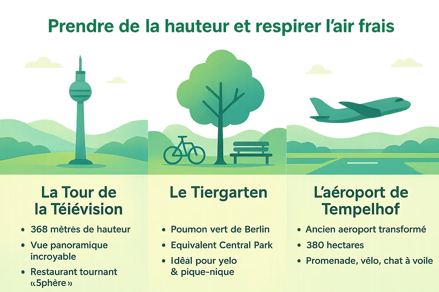 Vue panoramique de Berlin depuis la Tour de la Télévision