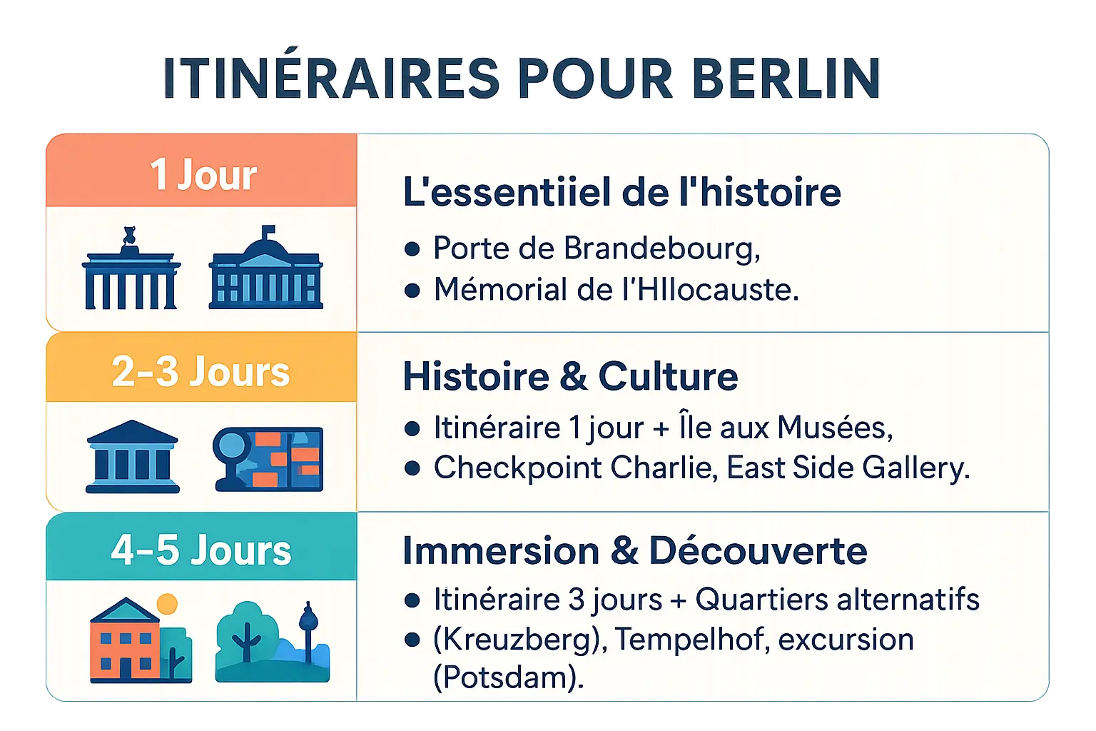 Carte des itinéraires à Berlin
