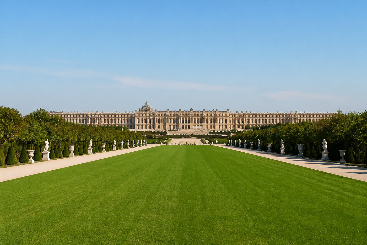 La stratégie des axes : agencer le regard et le parcours royal